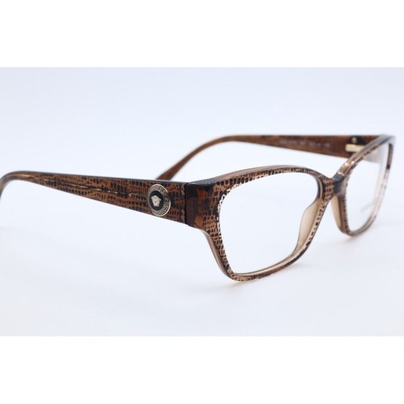 Authentic Versace VE 3172 991 Light Brown Cat Eye Women's Eyeglasses 54mm - Picture 3 of 5